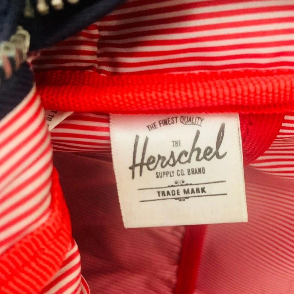 Herschel Supply Company Settlement Navy Backpack with Light Blue Front Pocket
